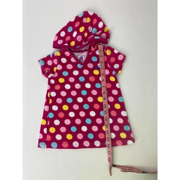 OP Ocean Pacific Pink Polka Dot Terrycloth Swim Cover - Size 24 Months - Picture 3 of 7